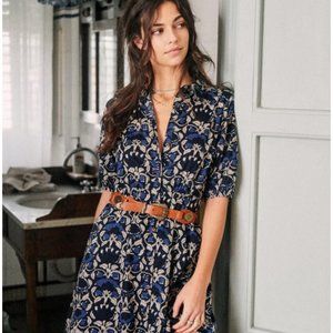 Sezane Jamsin Dress - Santorini Print - FR 44 - US 12